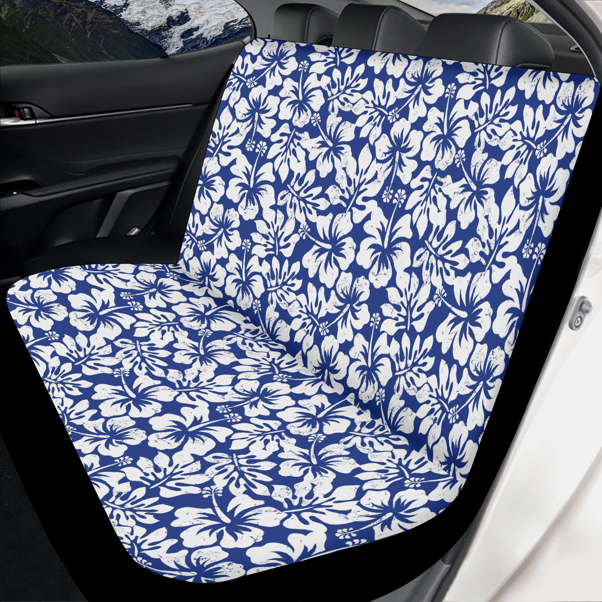 thumbnail image 2 of KEIAHUAN Hibiscus Floral Car Seat Covers - 2-Piece Front Set For Cars, Trucks & SUVs 2 of 9