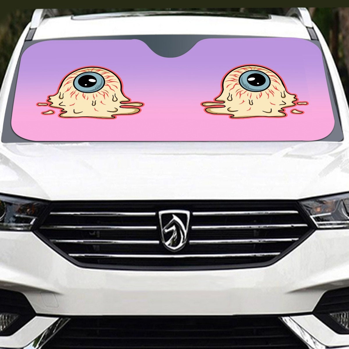 Pastell Goth Auto Sonnenschutz, Pink Windschutzscheibe