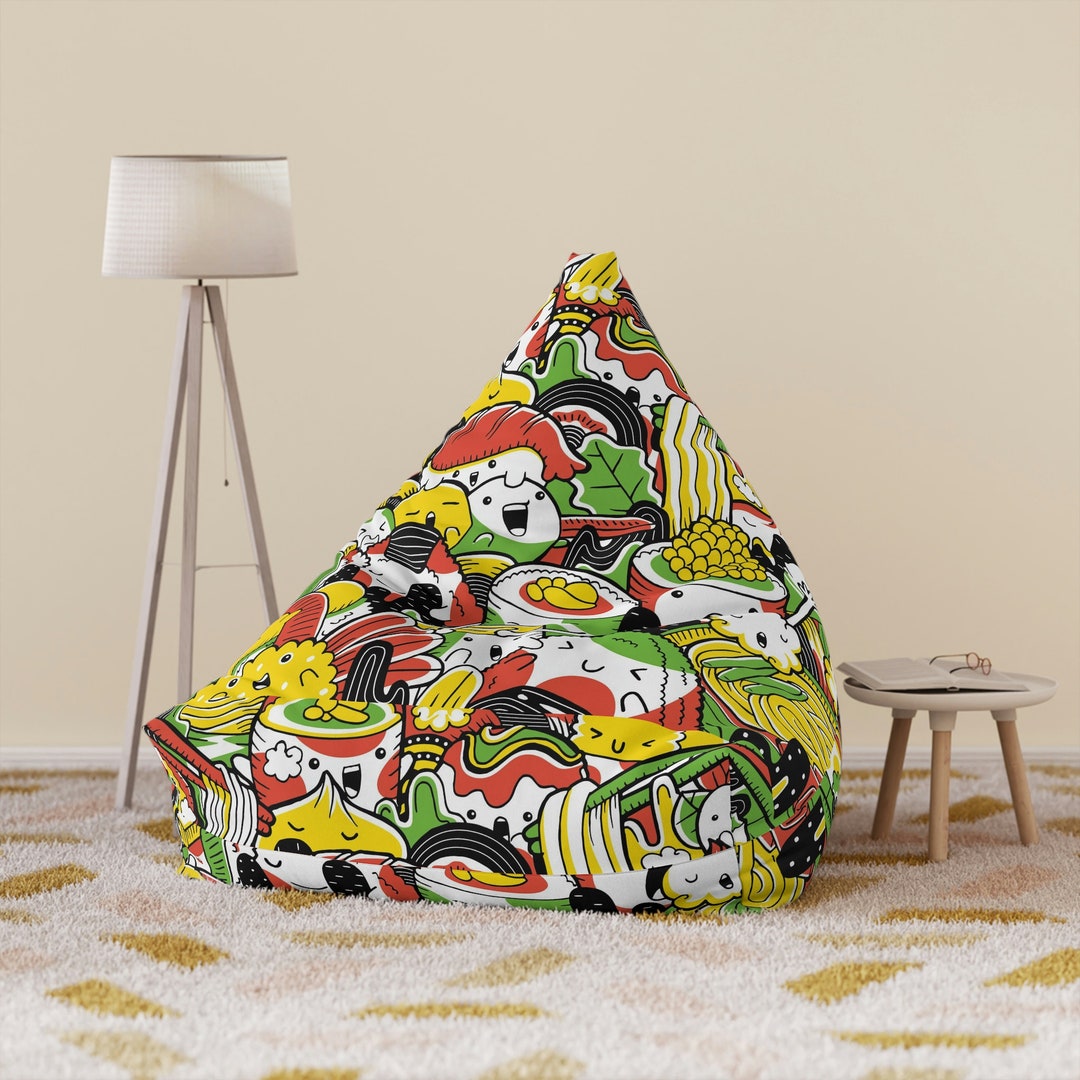 Kawaii Sushi Bean Bag Cover, Anime Bean Bag Chair Cover, Home Decor