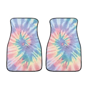 Tie Dye Car Mats, Pink Blue Car Floor Mats, Car Floor Mats for Women, Car Mats Aesthetic, Colorful Car Mats, Aesthetic Car Decor, Car Gift