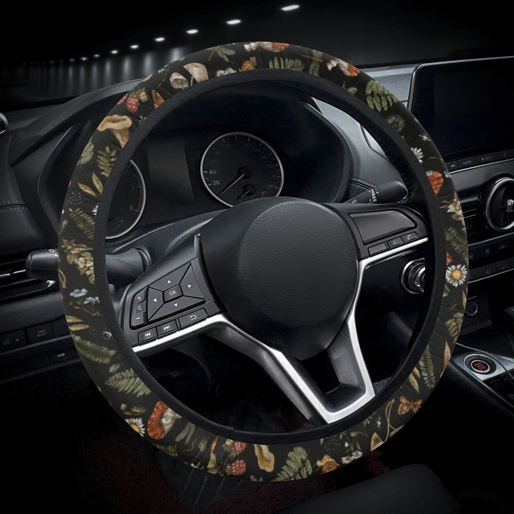 Cottagecore Mushroom Steering Wheel Cover for Women Witchy Car