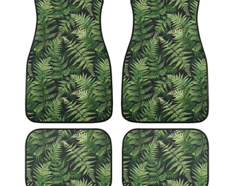 Fern Car Floor Mats, Green Car Mats Boho, Botanical Car Decor, Cute Car Accessories
