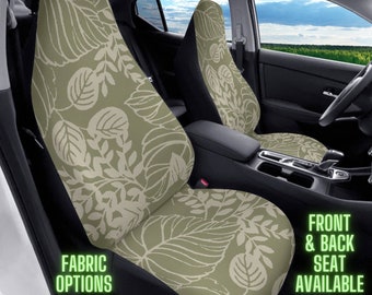 Set di coprisedili per auto con motivo floreale hawaiano nero con ibisco bianco Coprisedili universali per la maggior parte dei modelli di auto e SUV  34