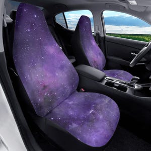 Purple Galaxy Car Seat Cover, Starry Sky, Cute Seat Cover for Car Vehicle, Celestial Seat Cover, Aesthetic Interior Car Decor
