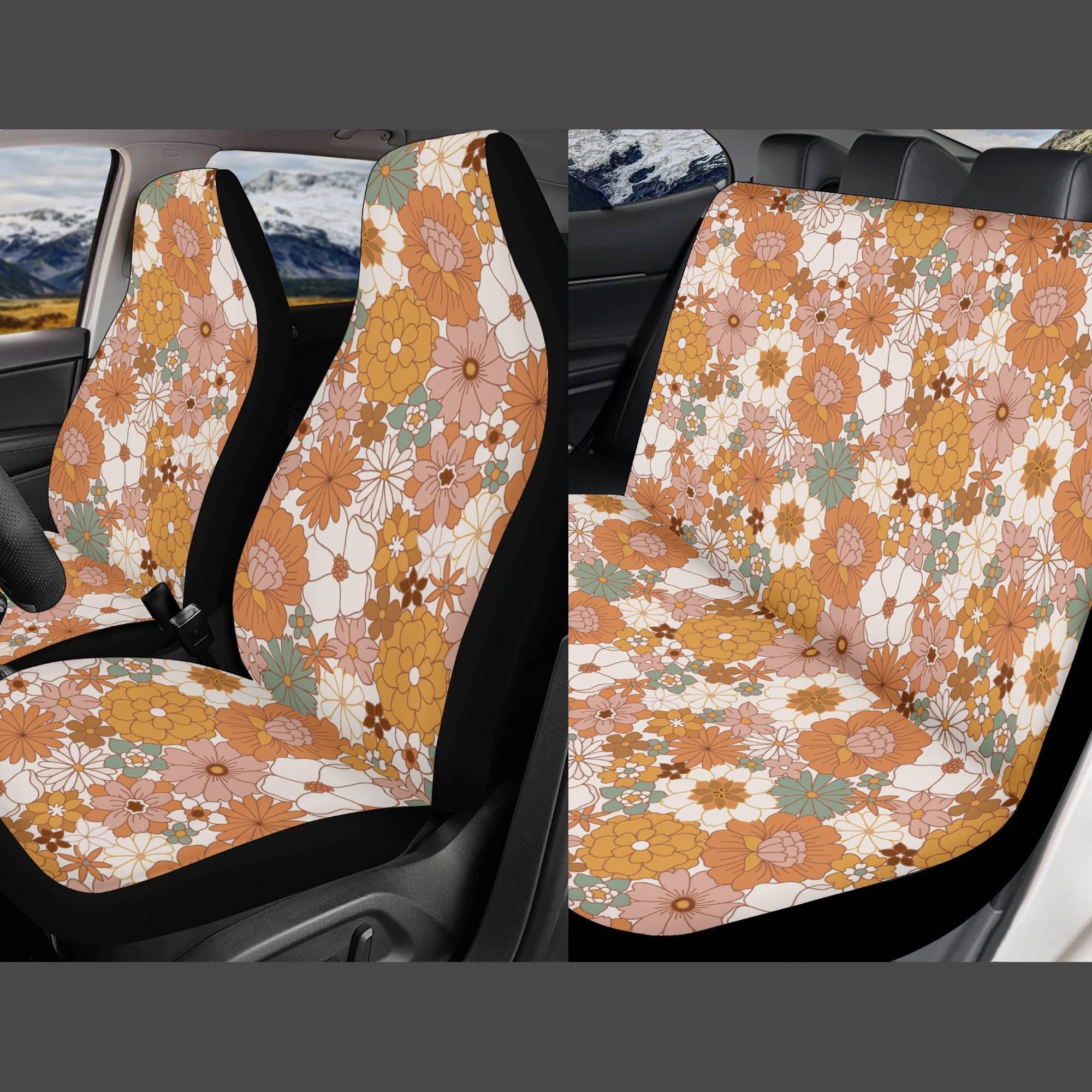 Cottagecore Floral Car Seat Cover