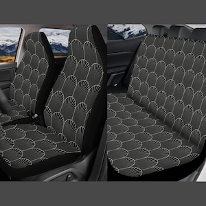 Art Deco Car Seat Cover Full Set, Minimal Seat Cover, Black Arch Car Seat Covers for Vehicle, Car Cover for Seats, Gift for Him or Her