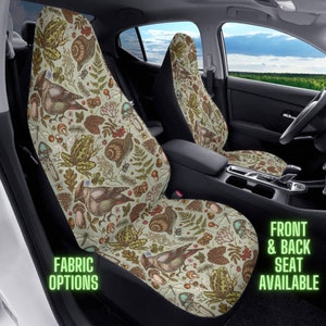 Housse de siège forêt enchantée pour voiture, housse de siège auto turquoise clair pour véhicule, housse de siège mignonne pour femme, cadeau déco Cottageore