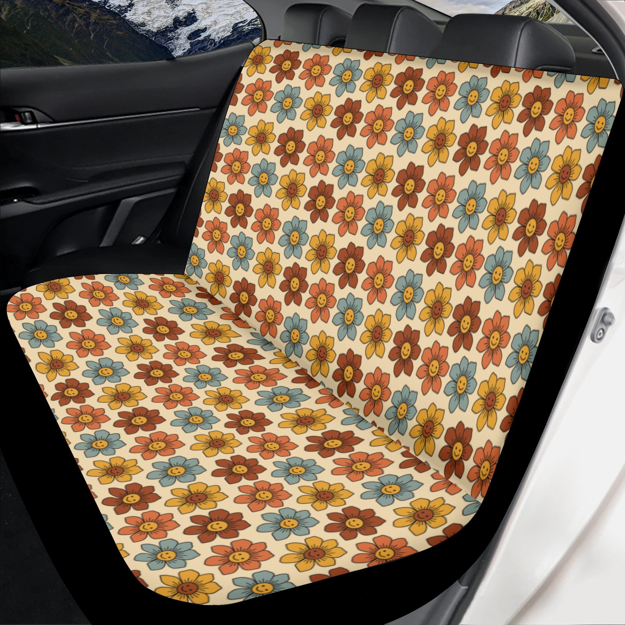 Smiley Flower Seat Cover for Car