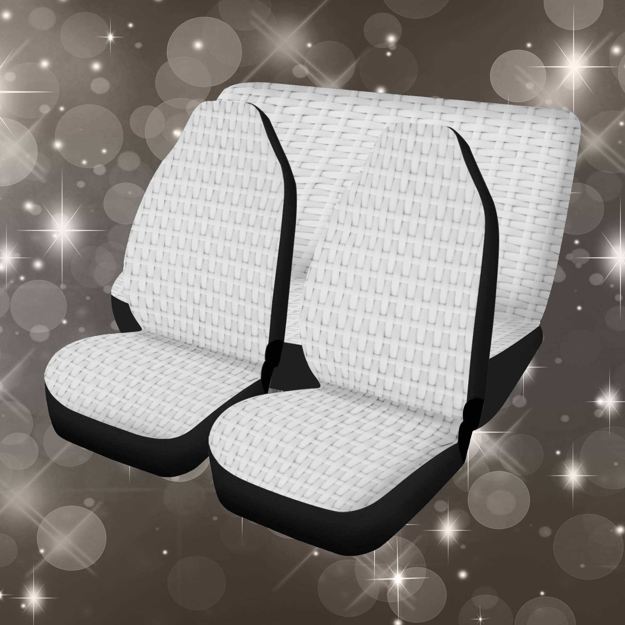 White Seat Cover for Car Full Set, Minimalist Car Seat Covers for