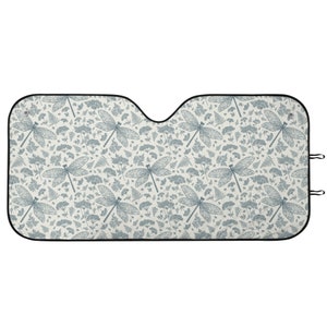 Dragonfly Car Windshield Sun Shade: Boho Cottagecore Style
