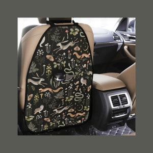 Car Back Seat Kick Mat Protector with Storage Pocket Anti-dirty Backseat  Cover