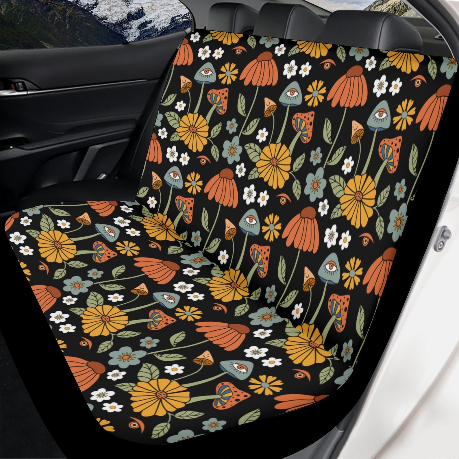Mushroom Car Seat Covers for Women Retro Boho Floral Seat Etsy