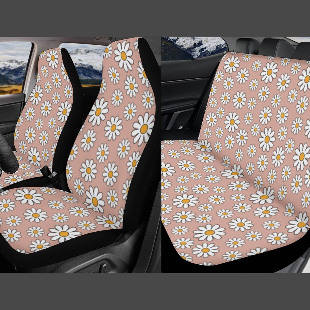 Daisy Pink Car Seat Cover Full Set Car Seat Covers Set for Etsy
