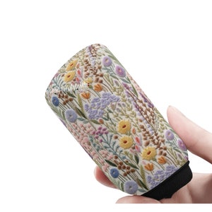Lavender Floral Car Shift Knob Cover: Cottagecore Boho Auto Decor