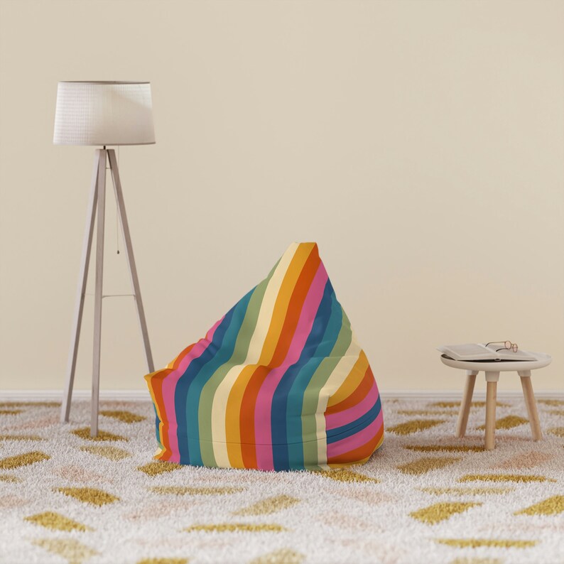 Grey Stripes - Sustainably Made Bean Bag Chair Cover