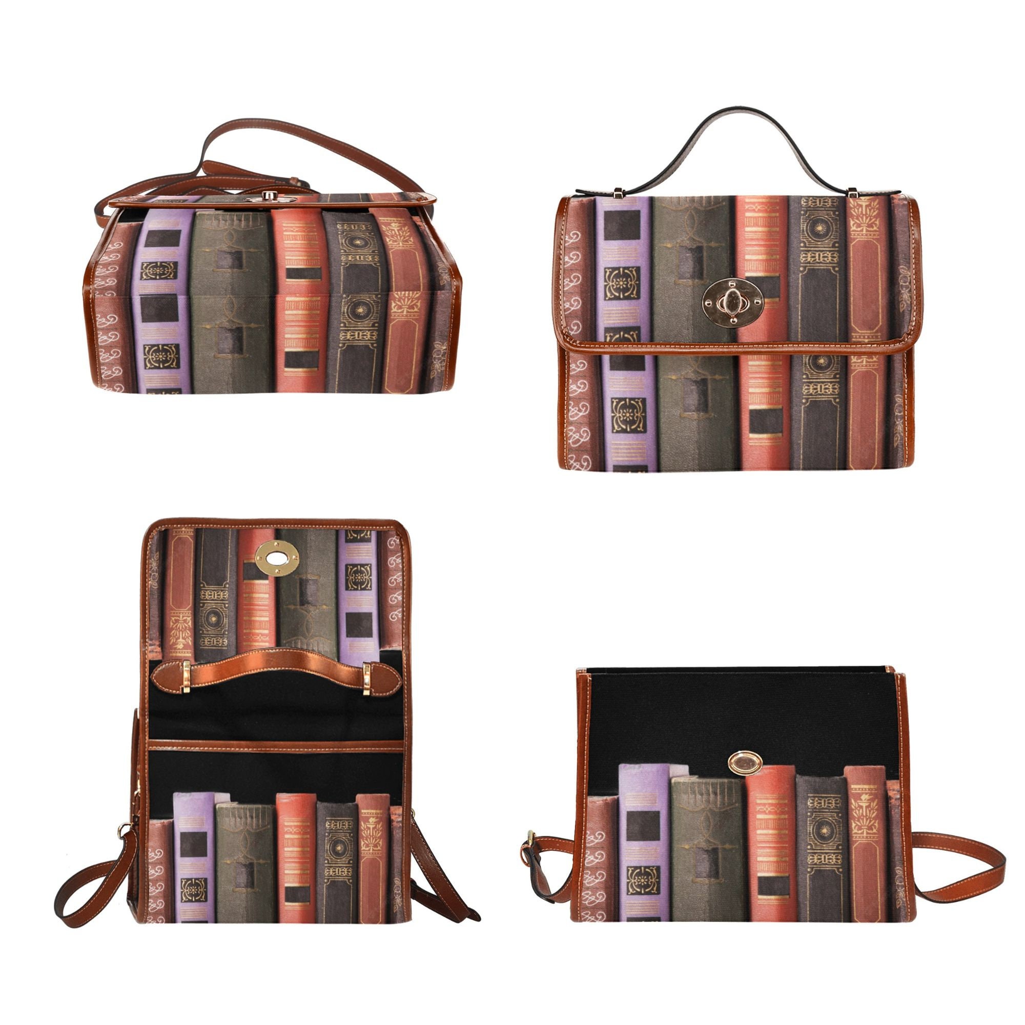 Vintage Book Spines Satchel, Book Purse, Bookcore Satchel Vintage Book Spines Satchel, Book Purse, Bookcore Satchel