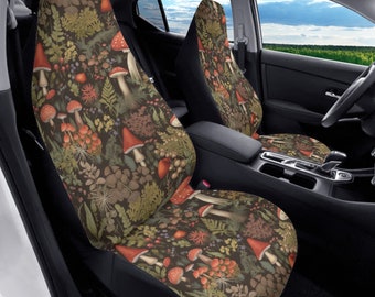 Meadow Mushroom Car Seat Cover Full Set, Cottagecore Seat Covers for Car Gift for Women, Cute Seat Covers for Vehicle, Car Cover for Seats