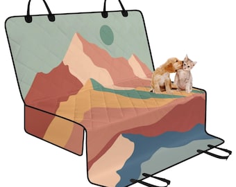Funda impermeable para asiento de coche Boho Sun Mountain para mascotas