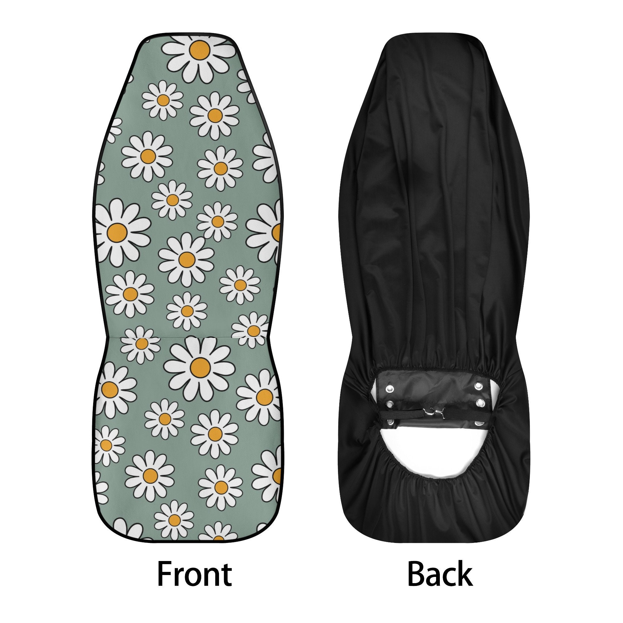 Daisy Sage Car Seat Cover, Floral Seat Covers for Car for Women