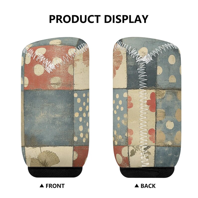 Patchwork Blue Car Gear Shift Cover, Shift Knob Cover, Boho Car Shifter Gear Cover, Shifter Knob Cover, Cute Car Accessories image 5