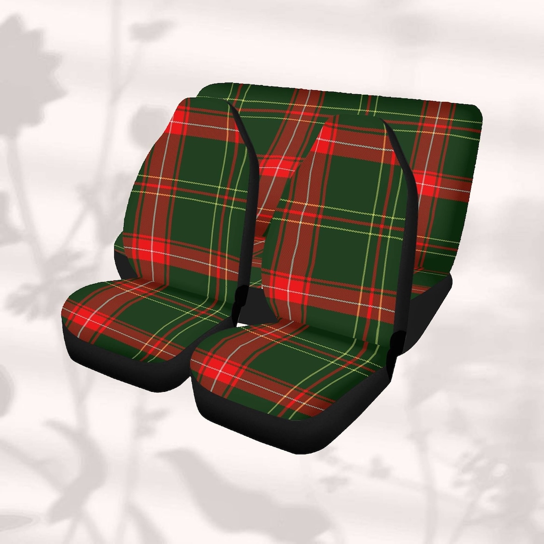 MacLeod Yellow Plaid Tartan Pet Car Seat Cover