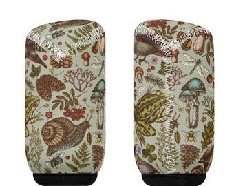 Enchanted Woodland Shift Knob Cover, Boho Floral Car Shifter Gear Cover, Cottagecore Shifter Knob Cover Cute, Car Gift for Her, Frog, Snail
