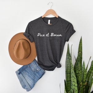Pax et Bonum Tee, Tau Cross Shirt, St Francis of Assisi, Franciscan Shirt, Religious Gift