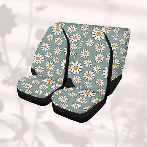 Daisy Sage Auto Sitzbezug Komplett Set, Blumen Sitzbezüge für Auto für  Frauen, Autositzbezug für Fahrzeug, Blumen Auto Sitzbezug Set, Cottagecore  - .de