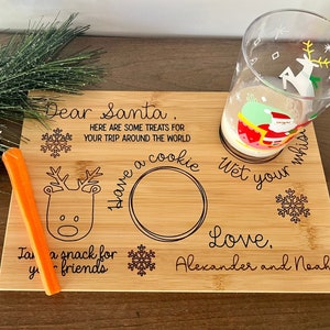Dear Santa Cookie Tray, Personalized Santa Cookie Tray