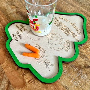 Santa Cookie Tray/Tree Santa Tray/ Santa Cookie Tray/ Christmas Tray