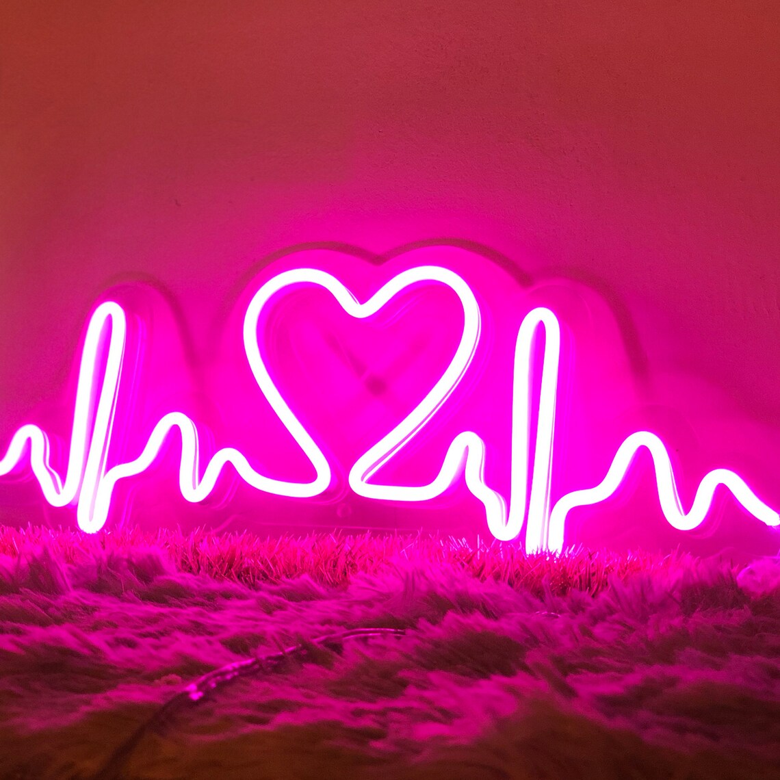 Custom Made Neon Sign Heart Sign Wall LED Light Flex Neon Etsy