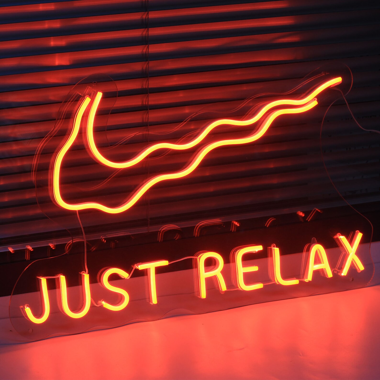 Neon light Just Relax bedroom living room can be customized Etsy