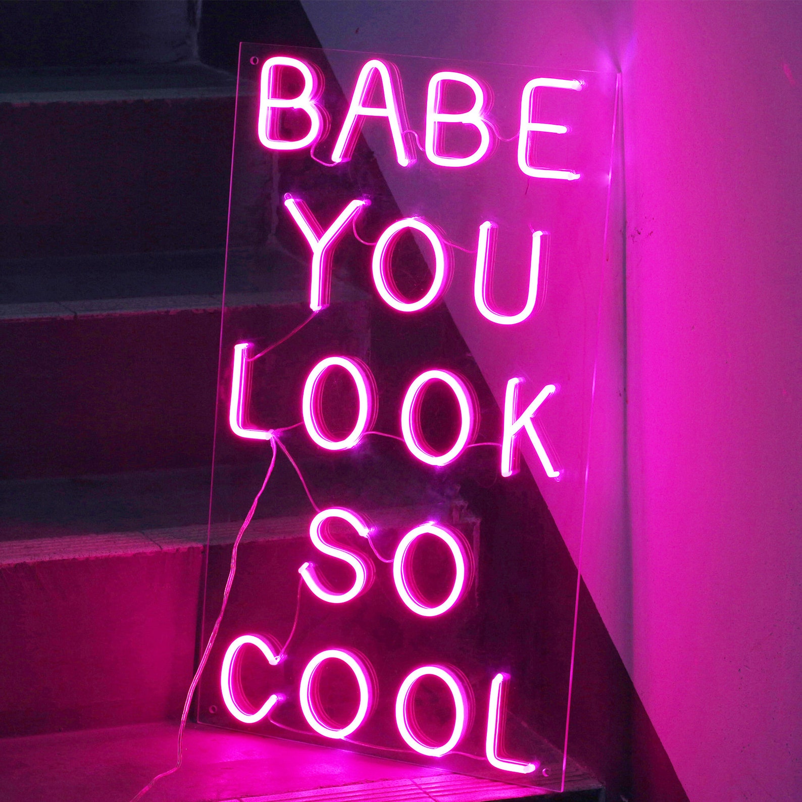 Babe You Look So CoolCustom Waterproof Flex Wedding Neon Sign | Etsy