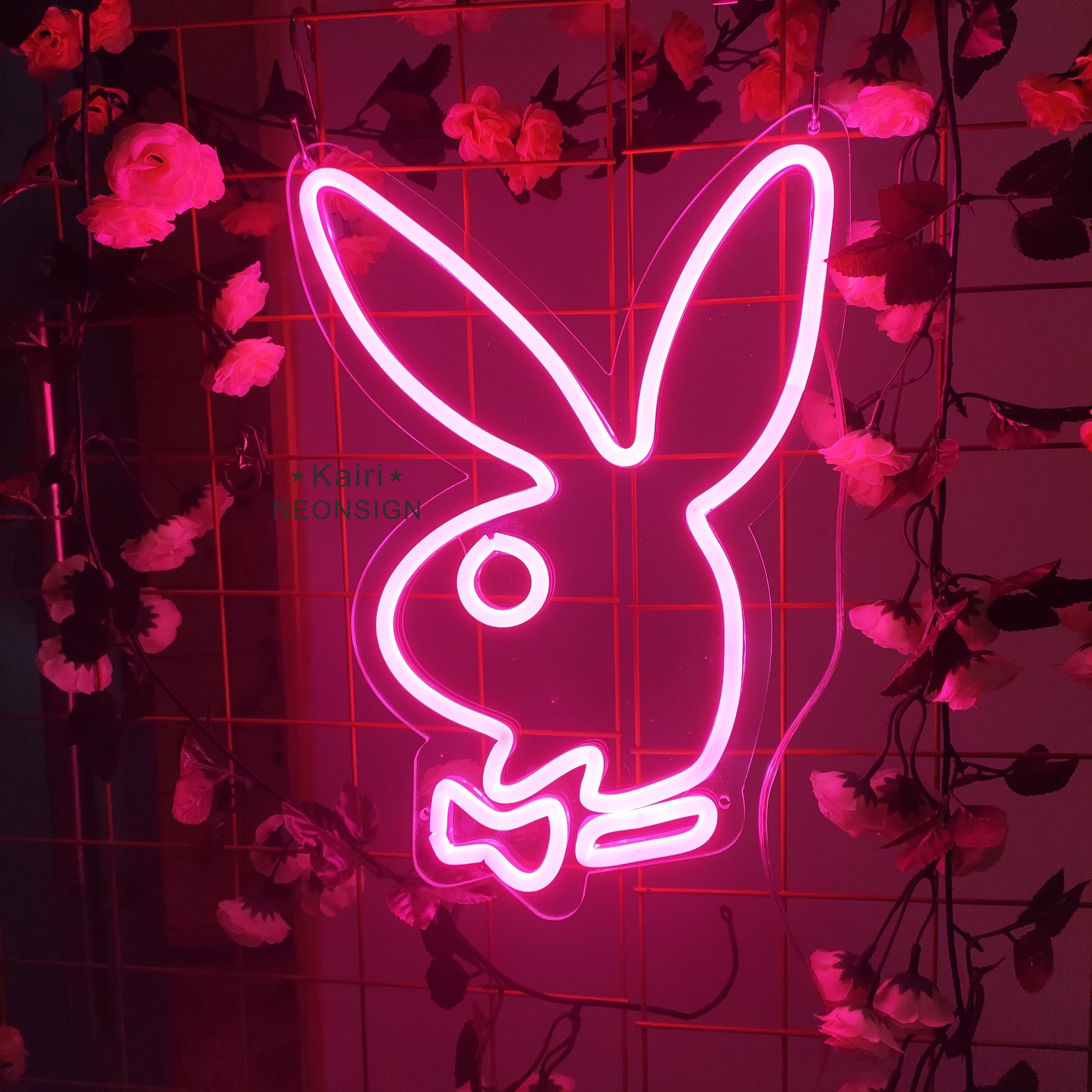 Dva Bunny Neon Sign Rabbit Bunny Playboy Neon Signs Wall Art | Etsy