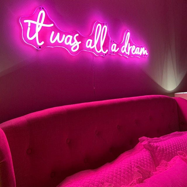 Custom Neon Sign it was all a dream Light Sign Led Neon for | Etsy
