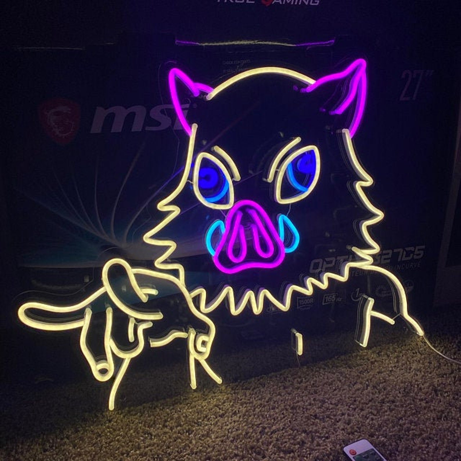 Anime logo neon sign Neon Sign Anime Custom Neon Sign Neon Etsy