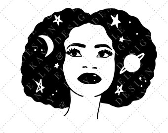 SVG Afro Queen SVG Black Girl Magic Cutfile for Black History SVG