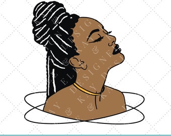 SVG girl with Braids Vector SVG Black Queen SVG black history graphic