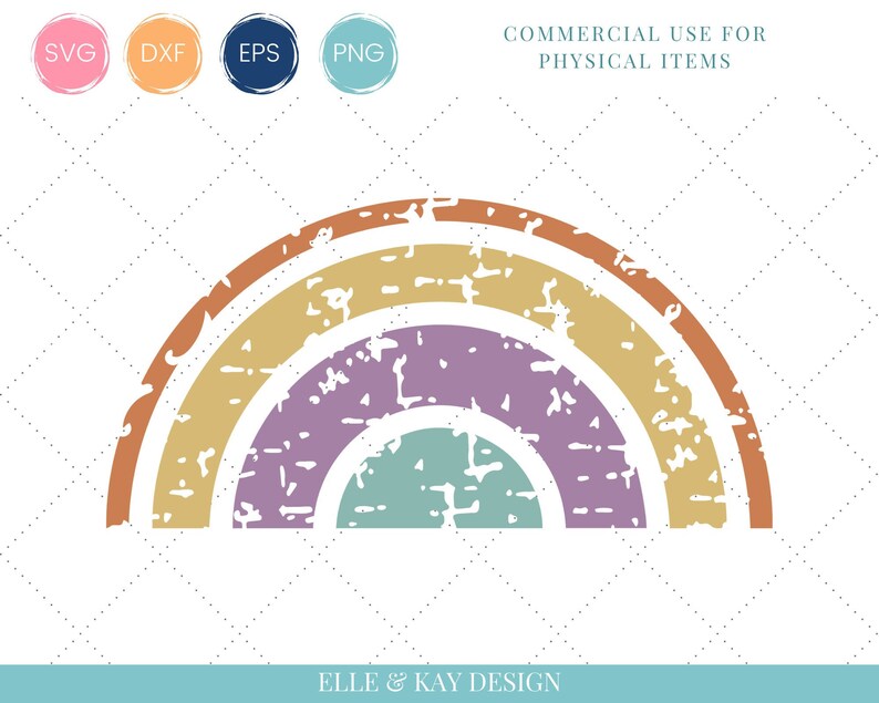 Download Clip Art Retro Rainbow Svg Cut File Distressed Rainbow Clipart Grunge Rainbow Svg Art Collectibles