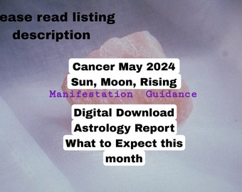 CANCER Sun, Moon, and Rising MAI 2024 Collective, Digital Download, Manifestation Anleitung, Reading: Bitte Listenbeschreibung lesen