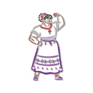 Luisa Madrigal Embroidery Designs Sketch Machine Instant Digital Download Pes Hus File