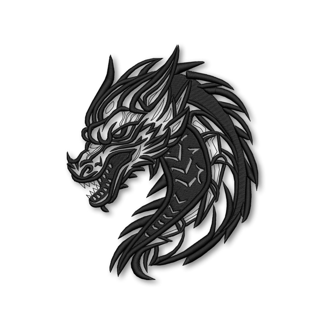 Dragon V2 Embroidery Designs Machine Instant Digital Download Pes Hus ...