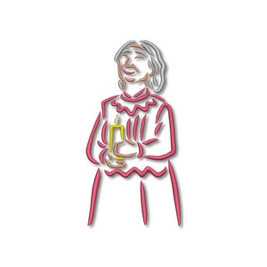 Abuela Sketch Embroidery Designs Sketch Machine Instant Digital Download Pes Hus File