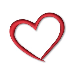 Love Heart v2 Embroidery Designs Machine Instant Digital Download Pes Hus File