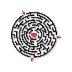 Round Labyrinth Embroidery Designs Machine Instant Digital Download Pes Hus File