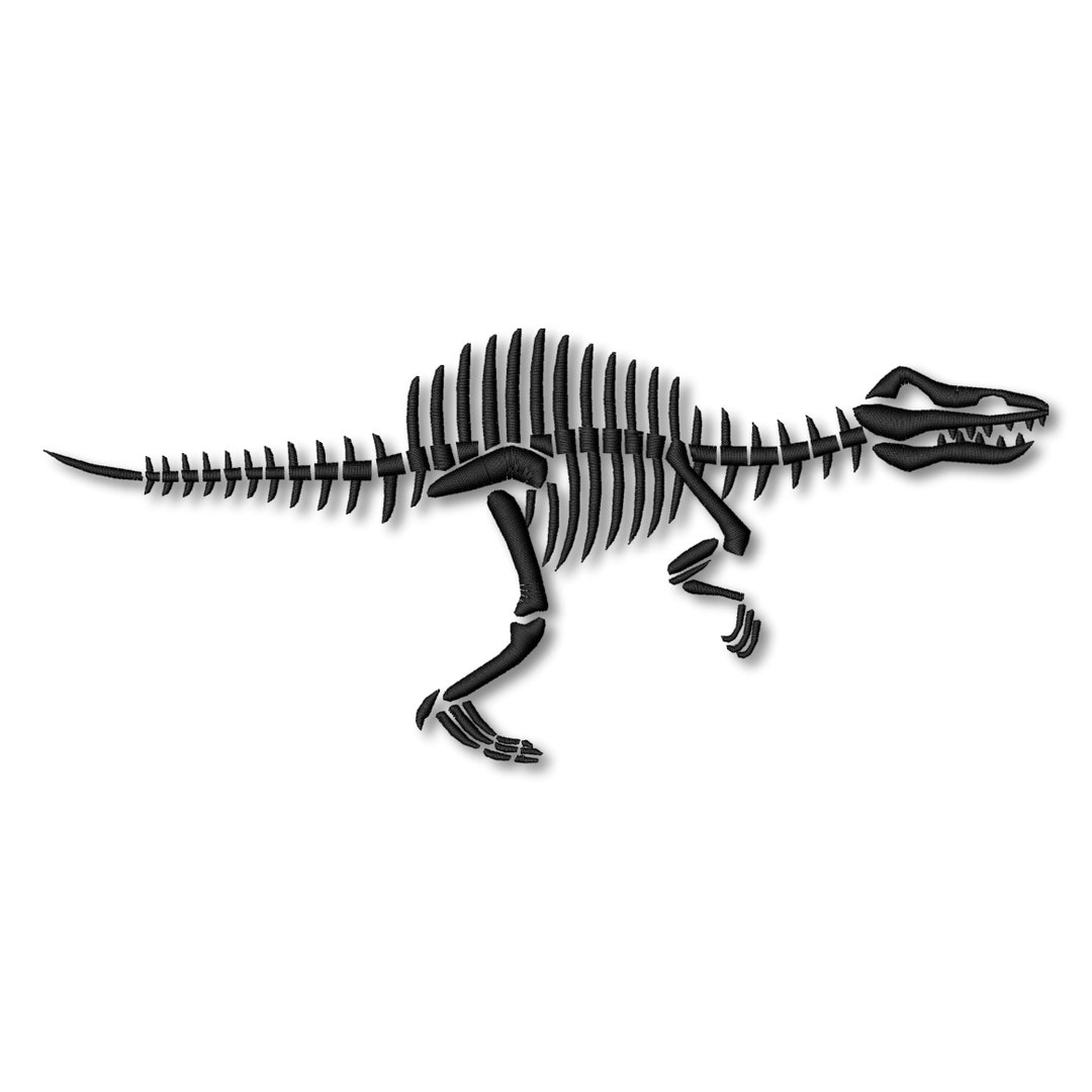 Spinosaurus Dinosaur Skeleton Embroidery Designs Machine Instant ...