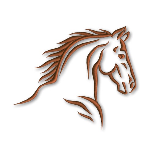 Paint Horse Head Embroidery Machine Design Digital Download Etsy