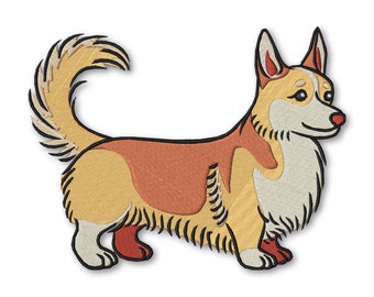 Corgi Dog Embroidery Designs Machine Instant Digital Download Pes Hus File