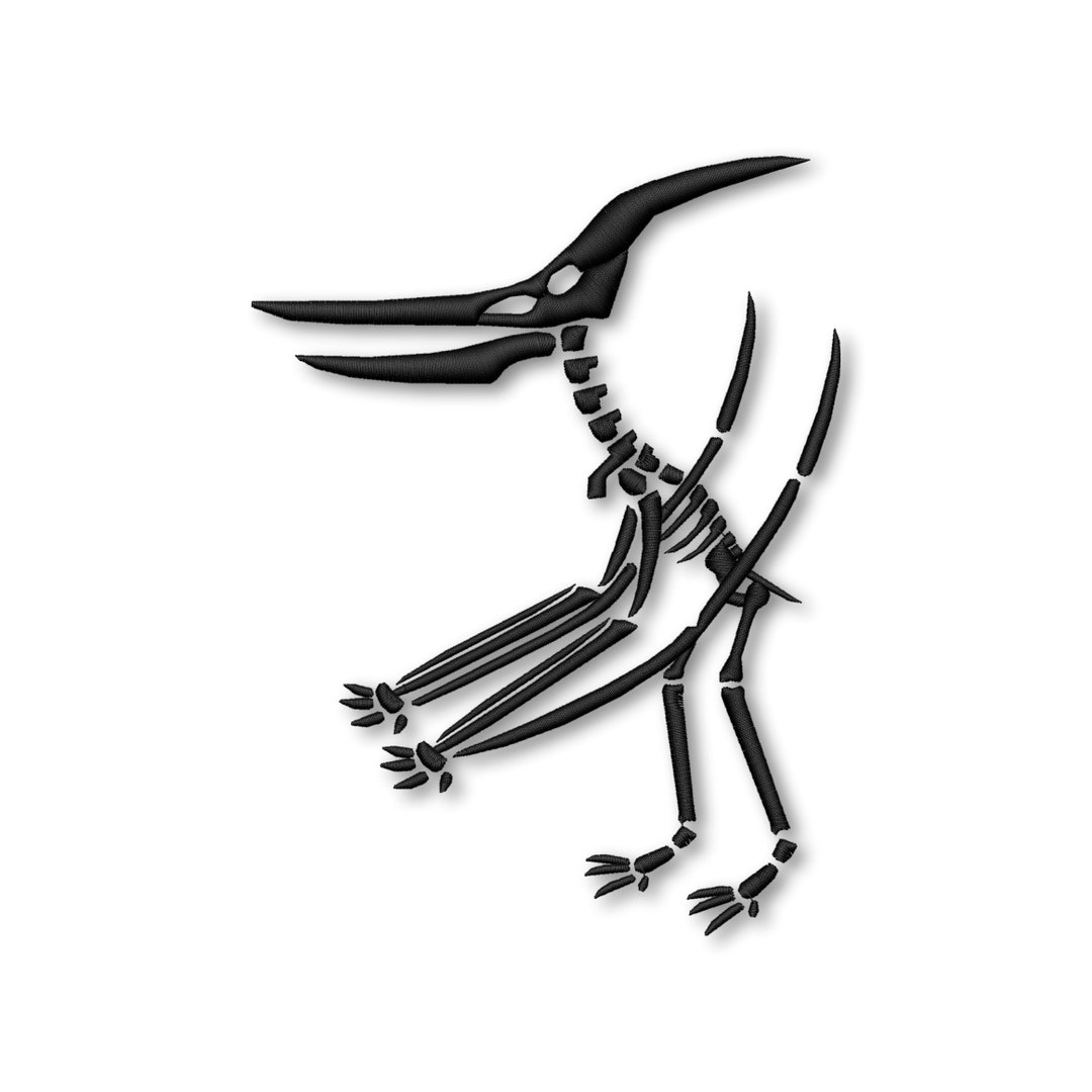 Pterodactyl Dinosaur Skeleton Embroidery Designs Machine Instant ...