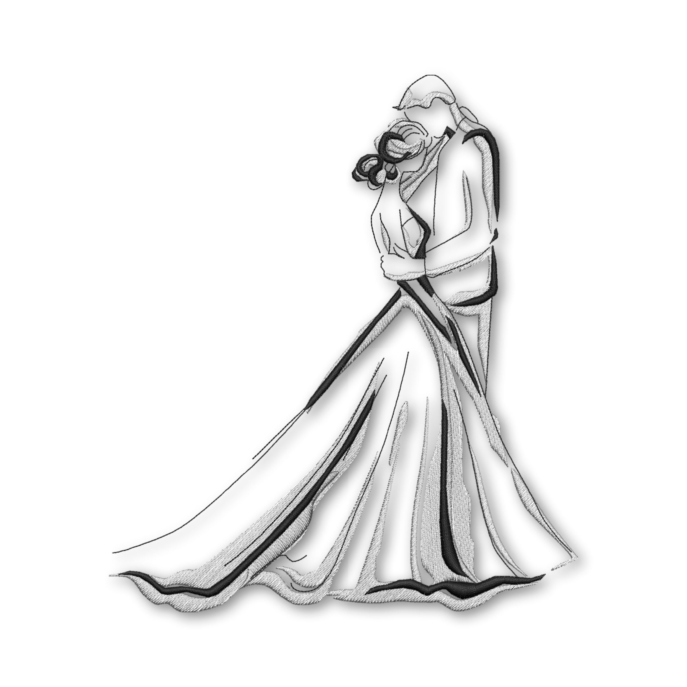 Bride and groom wedding embroidery designs machine instant  etsy uk